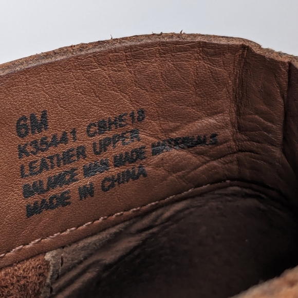 Korkease Natalya Stacked Wedge Bootie Brown Leather Zipper Boot Women's Size 6 - Picture 11 of 13